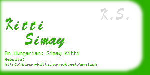 kitti simay business card